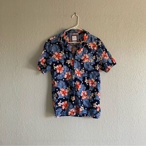 Floral Hawaiian Blue Men's Shirt
